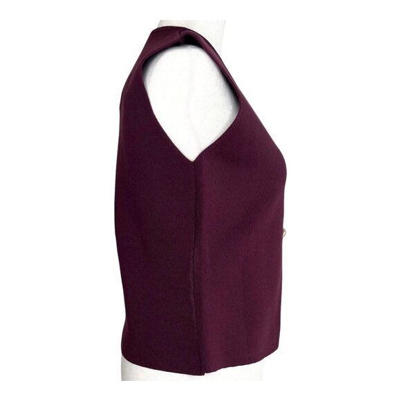 Zara Basic Knit Gold Button Top - Picture 4 of 6